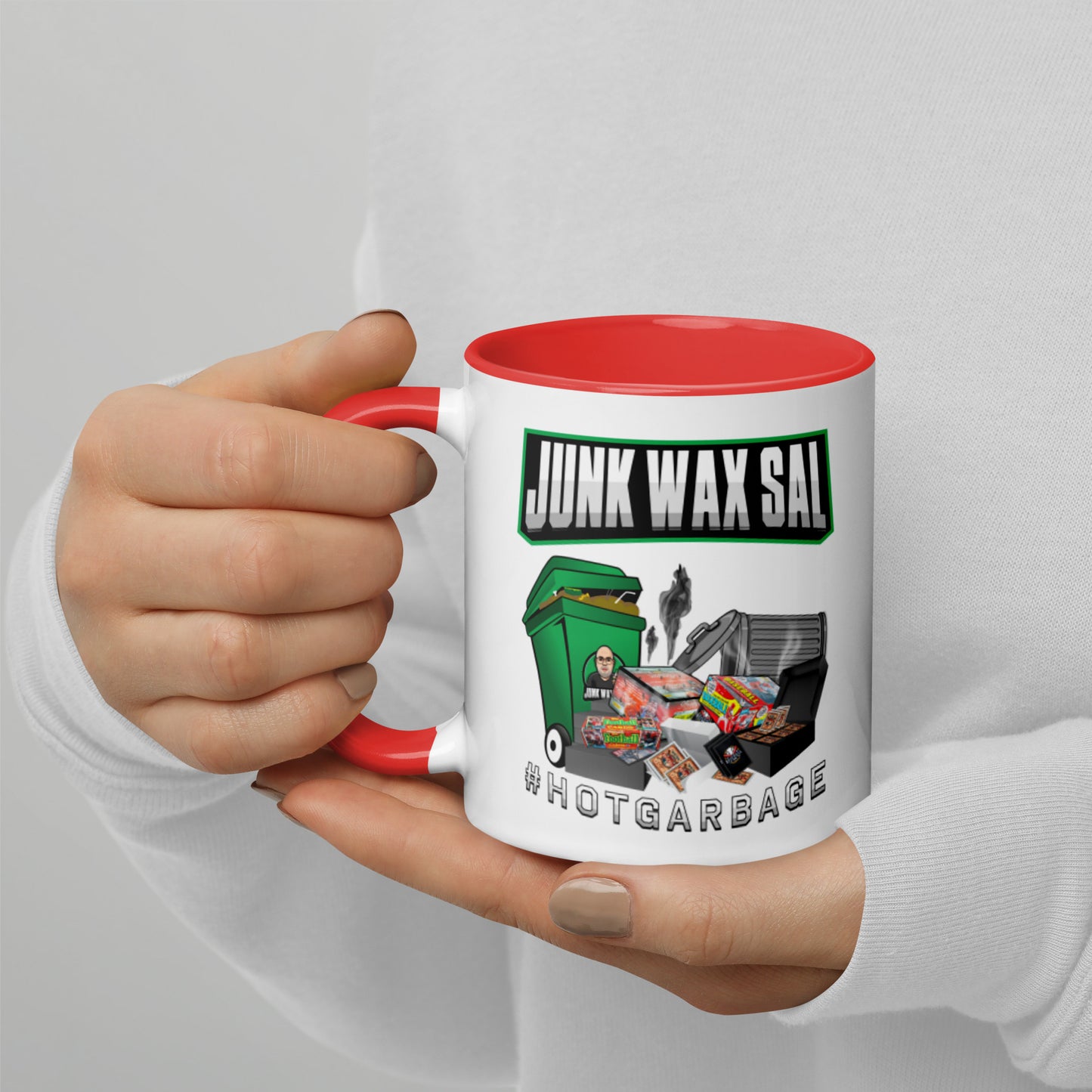 Junk Wax Sal - Hot Garbage - Mug with Color Inside