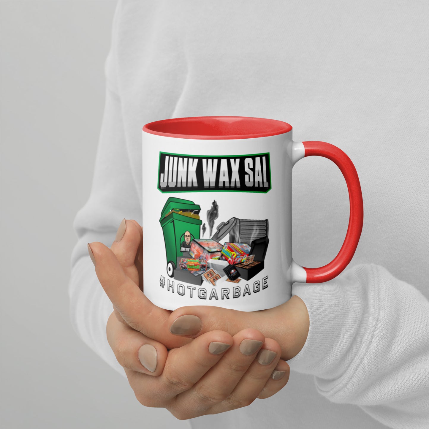 Junk Wax Sal - Hot Garbage - Mug with Color Inside