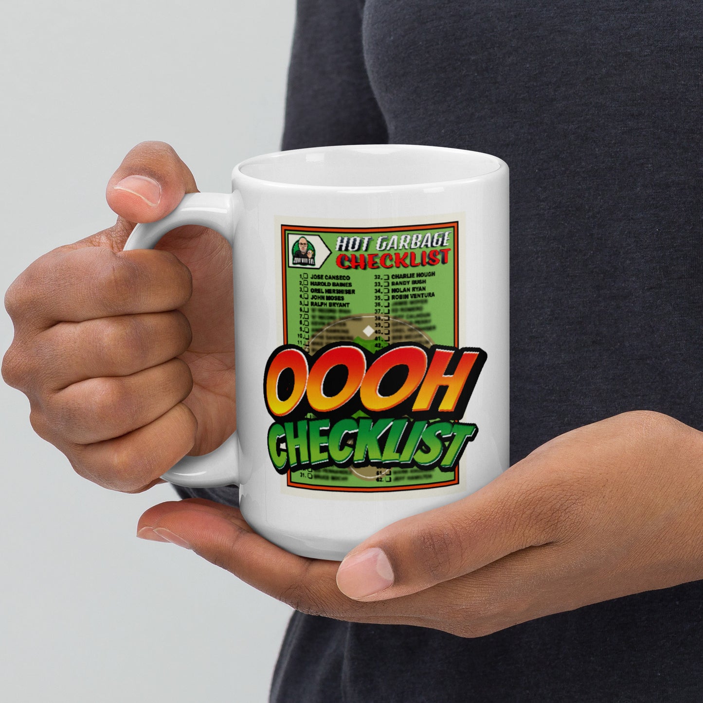 Junk Wax Sal - Oooh Checklist - White glossy mug